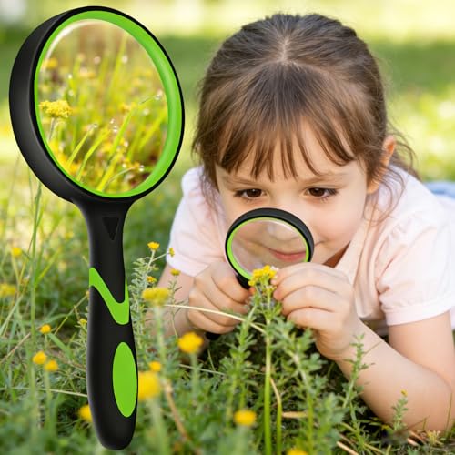 refined 2-Set 75mm Hand-Held Reading Magnifier with Non-Slip Rubber Grip, Essentials