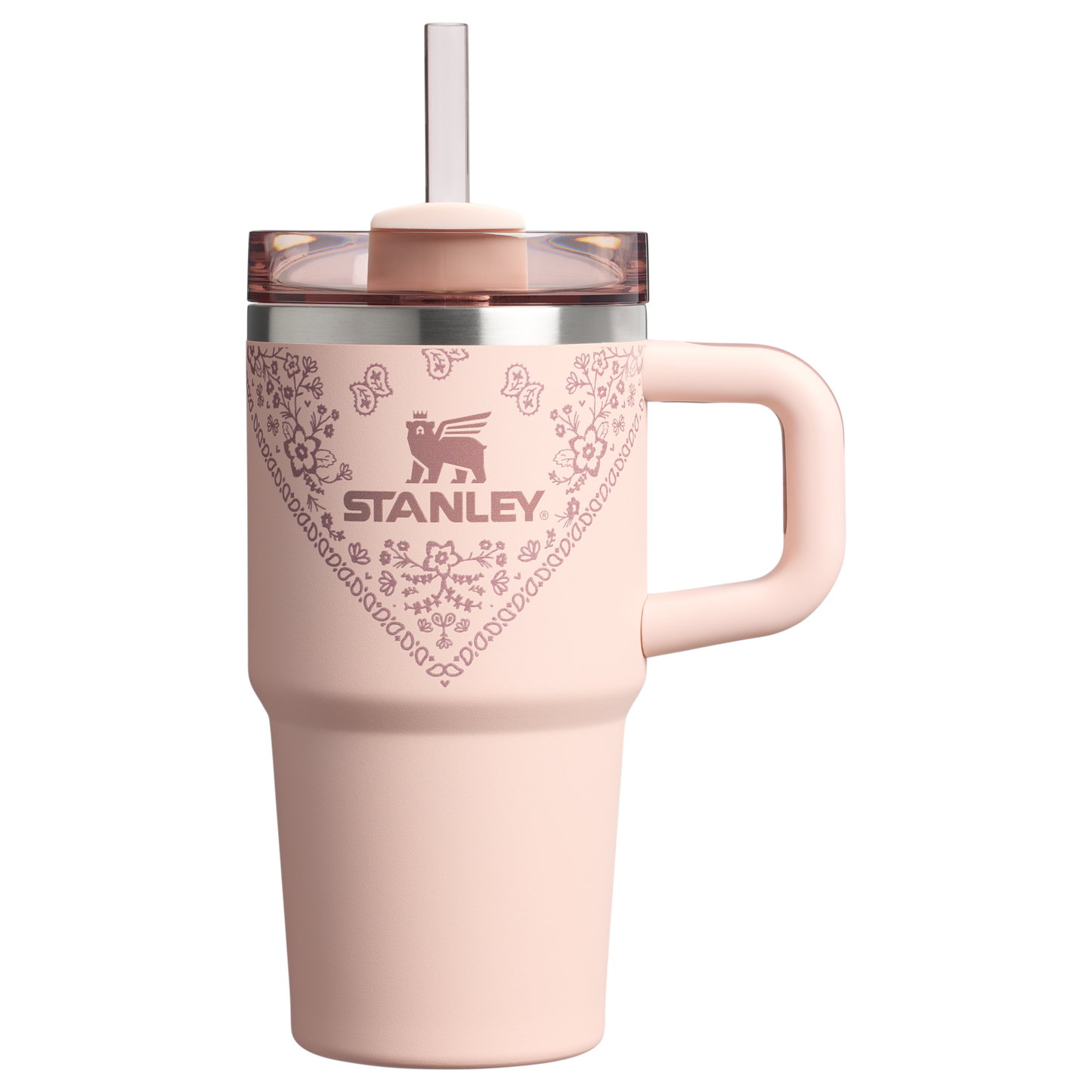 Double-Wall Vacuum The Quencher H2.O Flowstate Tumbler D124E - 40oz Large Capacity Car-Cup Friendly Quencher - Conch Floral
