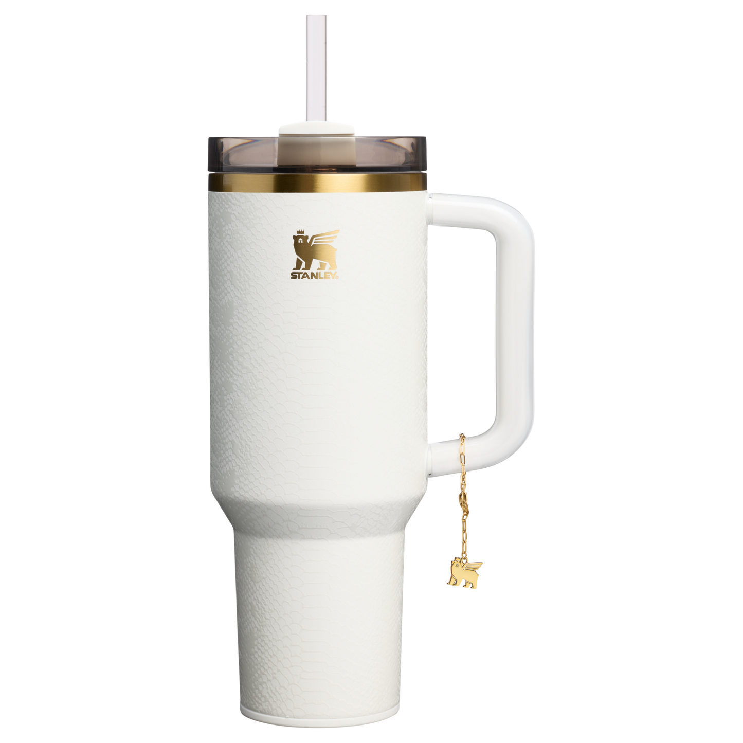 Splash-Resistant FlowState The Quencher Luxe H2.0 Flowstate Tumbler D170A - Premium Stainless Steel Straw Cup for All-Day Hydration - Pale Stone Snakeskin