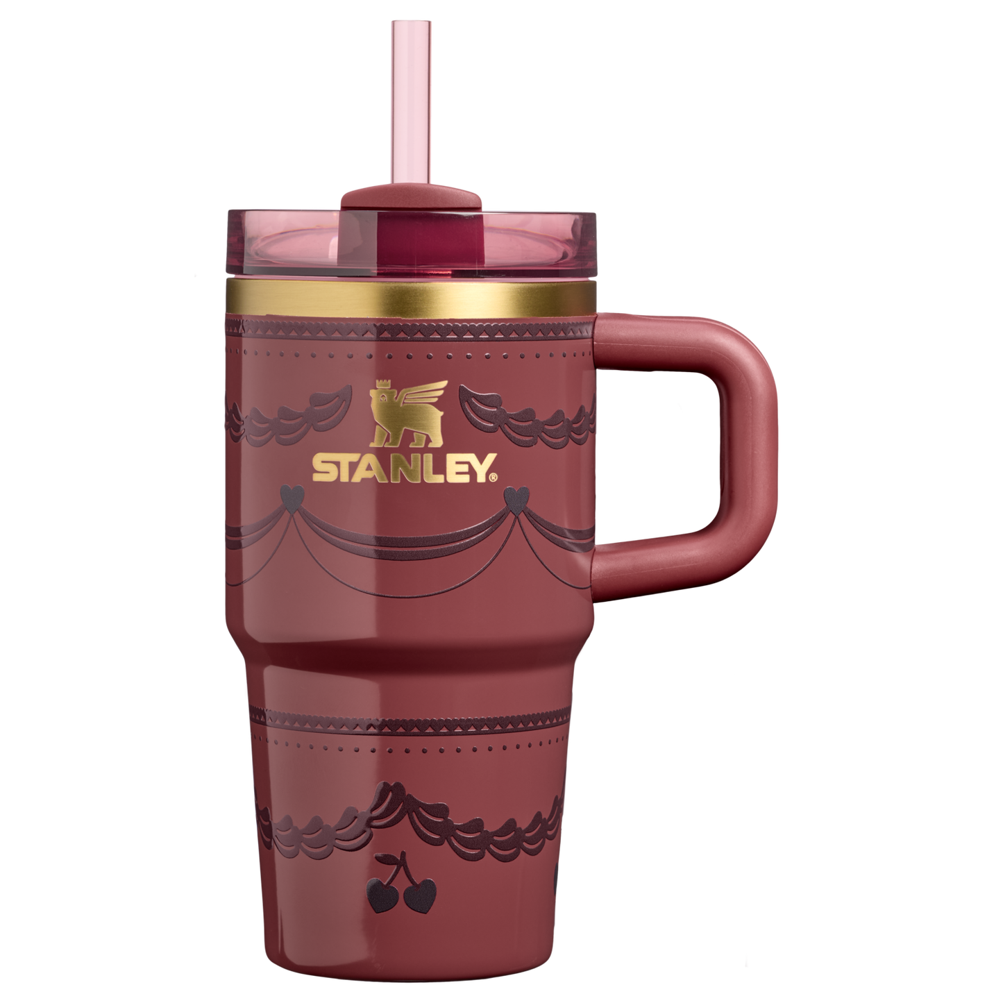 Car-Cup Friendly The Valentine’s Day Quencher H2.0 Flowstate Tumbler D234X - FlowState 3-Position Lid Insulated Travel Mug - Red Velvet Cake