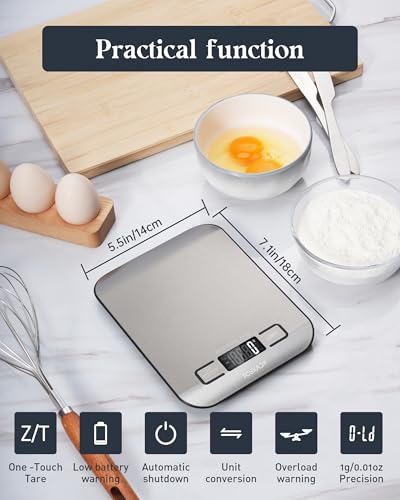 Food Scale, 11lb Digital Kitchen Scale with 6 for Daily Use