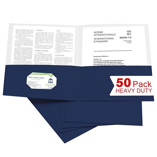 refined Zzrywuty 50 Packs Two Pocket File Folders with Kit