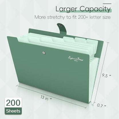 Smart Home Sooez Elegant Accordion File Organizer, 8 Pocket Expanding Essentials