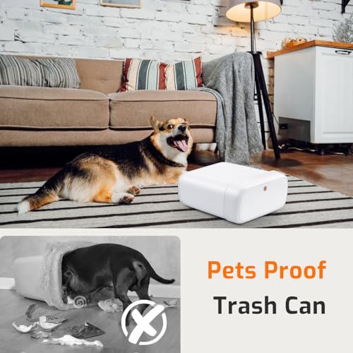 MOPALL Small Bathroom Trash Can with Lid, 2.6 Essentials