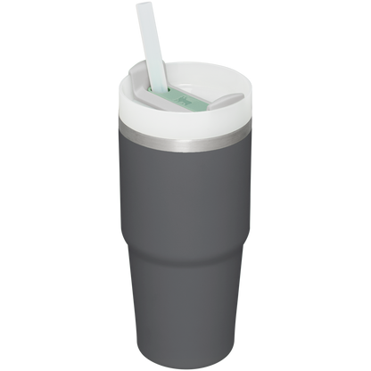 Insulated Travel The Quencher H2.0 Flowstate Tumbler  | Stanley Create D329E - Double-Wall Vacuum Insulated Travel Tumbler with Straw Detail