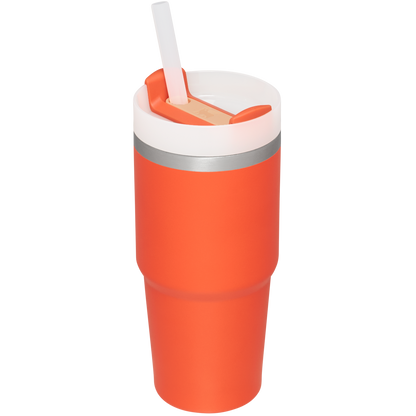 Insulated Travel The Quencher H2.0 Flowstate Tumbler  | Stanley Create D329E - Double-Wall Vacuum Insulated Travel Tumbler with Straw Detail
