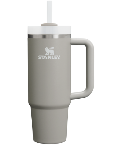 Insulated Travel The Quencher H2.0 Flowstate Tumbler | Stanley Create D331C - Double-Wall Vacuum Insulated Travel Tumbler with Straw - Ash