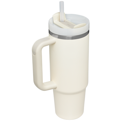 Insulated Travel The Quencher H2.0 Flowstate Tumbler | Stanley Create D331C - Double-Wall Vacuum Insulated Travel Tumbler with Straw Detail