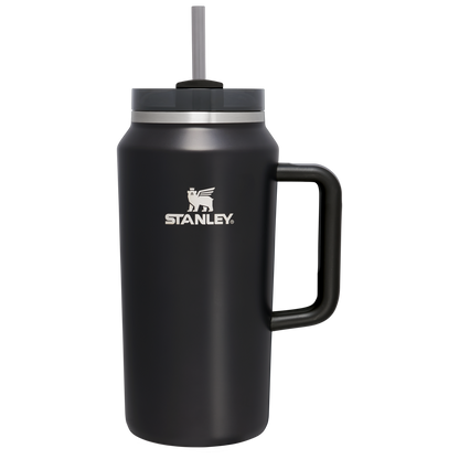 Splash-Resistant FlowState The Quencher H2.0 Flowstate Tumbler D033Q - Double-Wall Vacuum Insulated Travel Tumbler with Straw - Black Glow