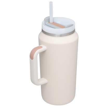 Splash-Resistant FlowState The Quencher H2.0 Flowstate Tumbler D033Q - Double-Wall Vacuum Insulated Travel Tumbler with Straw Detail