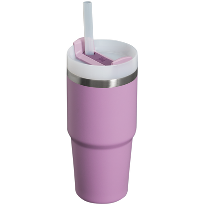 Insulated Travel The Quencher H2.0 Flowstate Tumbler  | Stanley Create D329E - Double-Wall Vacuum Insulated Travel Tumbler with Straw Detail