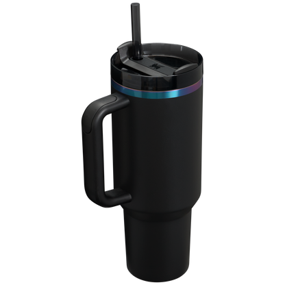Splash-Resistant FlowState The Black Chroma Quencher H2.0 Flowstate Tumbler D252B - FlowState 3-Position Lid Insulated Travel Mug Detail