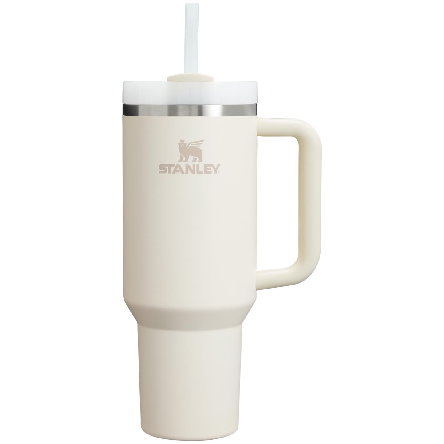Car-Cup Friendly The Quencher H2.0 Flowstate Tumbler D050X - Premium Stainless Steel Straw Cup for All-Day Hydration - Cream 2.0