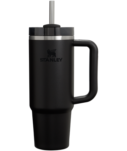 Insulated Travel The Quencher H2.0 Flowstate Tumbler | Stanley Create D331C - Double-Wall Vacuum Insulated Travel Tumbler with Straw - Black 2.0