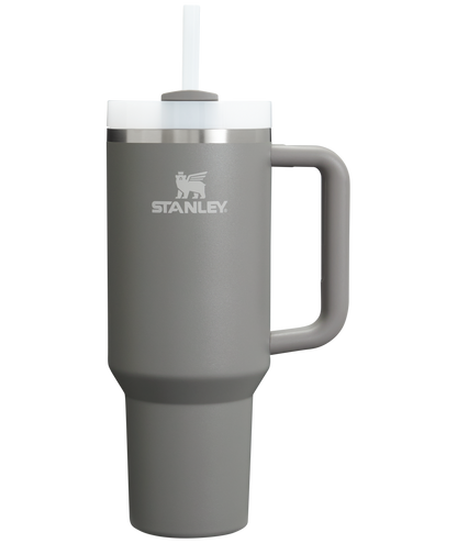Splash-Resistant FlowState The Quencher H2.0 Flowstate Tumbler  | Stanley Create D332L - 40oz Large Capacity Car-Cup Friendly Quencher - Stone