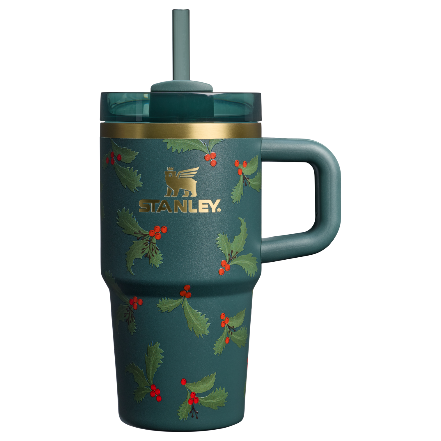 Double-Wall Vacuum The Cheers & Cheer Quencher H2.O Flowstate Tumbler D192J - Premium Stainless Steel Straw Cup for All-Day Hydration - Holiday Botanical