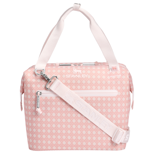 Heavy-Duty Tote The All Day Julienne Mini Cooler D349V - Heavy-Duty Ice-Retention Food & Beverage Carrier - Rose Quartz Rattan