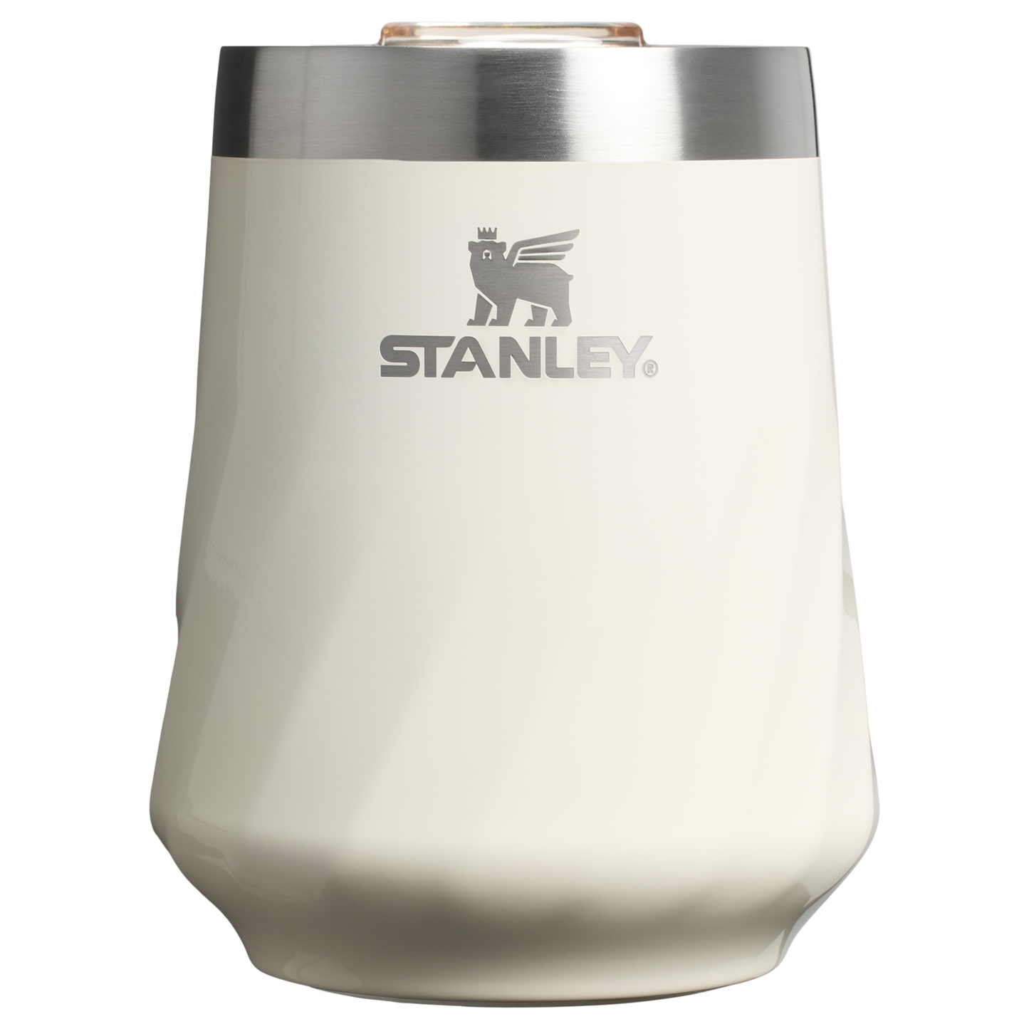 Elegant Stemless The Textured Reserve Wine Tumbler D141Z - Elegant Stemless Vacuum Insulated Wine Tumbler - Cream Gloss