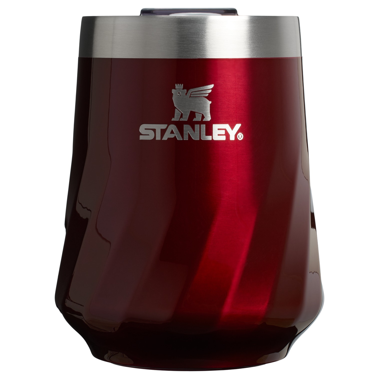 Elegant Stemless The Textured Reserve Wine Tumbler D141Z - Elegant Stemless Vacuum Insulated Wine Tumbler - Garnet Shine
