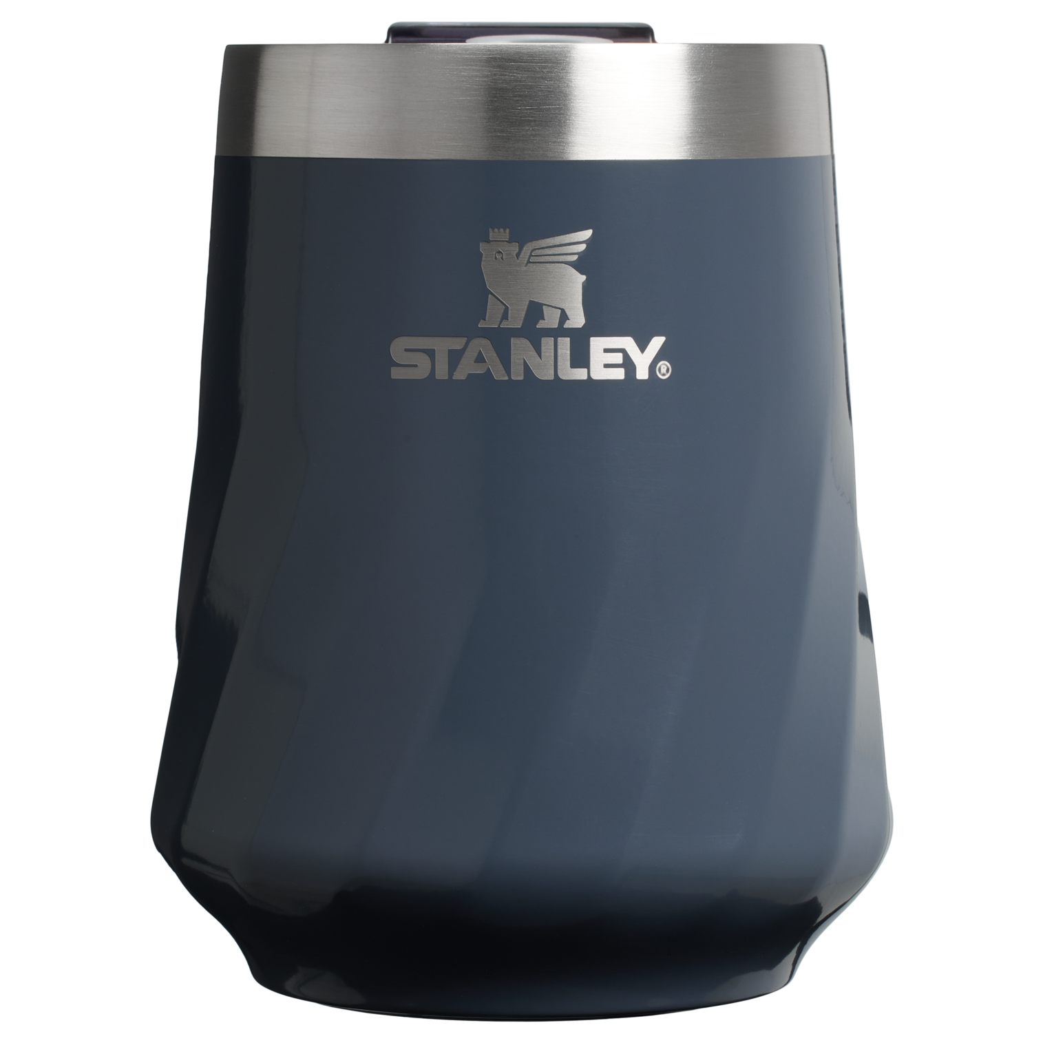 Elegant Stemless The Textured Reserve Wine Tumbler D141Z - Elegant Stemless Vacuum Insulated Wine Tumbler - Twilight Gloss