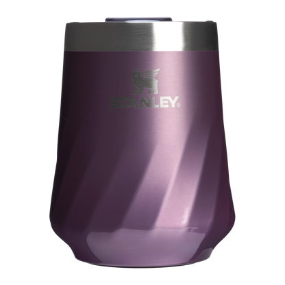 Elegant Stemless The Textured Reserve Wine Tumbler D141Z - Elegant Stemless Vacuum Insulated Wine Tumbler - Wisteria Shine