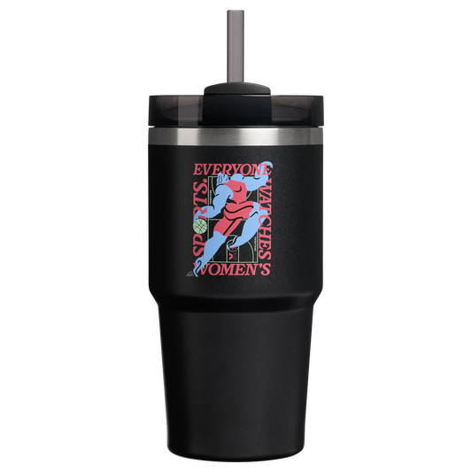 Double-Wall Vacuum The Quencher H2.0 Flowstate Tumbler D341T - Premium Stainless Steel Straw Cup for All-Day Hydration - Tournament Black