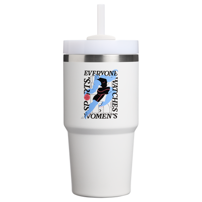Double-Wall Vacuum The Quencher H2.0 Flowstate Tumbler D341T - Premium Stainless Steel Straw Cup for All-Day Hydration - Tournament White