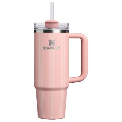 Car-Cup Friendly The Quencher H2.0 Flowstate Tumbler D343V - FlowState 3-Position Lid Insulated Travel Mug - Peach Rose Picnic Stripe