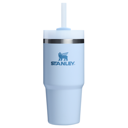 Insulated Travel The Quencher H2.0 Flowstate Tumbler  | Stanley Create D329E - Double-Wall Vacuum Insulated Travel Tumbler with Straw - Glacier