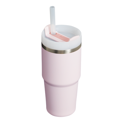 Insulated Travel The Quencher H2.0 Flowstate Tumbler  | Stanley Create D329E - Double-Wall Vacuum Insulated Travel Tumbler with Straw Detail