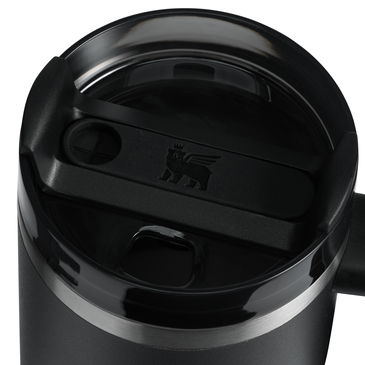 Double-Wall Vacuum The Quencher H2.O Flowstate Tumbler with Handle | Stanley Create D309N - 40oz Large Capacity Car-Cup Friendly Quencher Detail