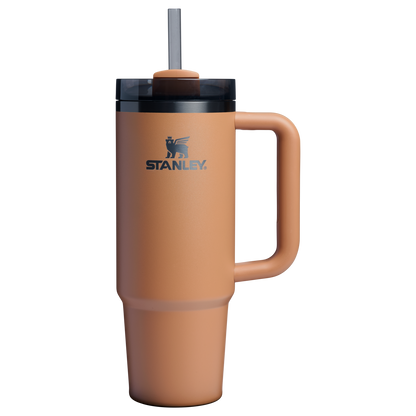 Insulated Travel The Quencher H2.0 Flowstate Tumbler | Stanley Create D331C - Double-Wall Vacuum Insulated Travel Tumbler with Straw - Camel