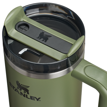 Insulated Travel The Quencher H2.0 Flowstate Tumbler | Stanley Create D331C - Double-Wall Vacuum Insulated Travel Tumbler with Straw Detail
