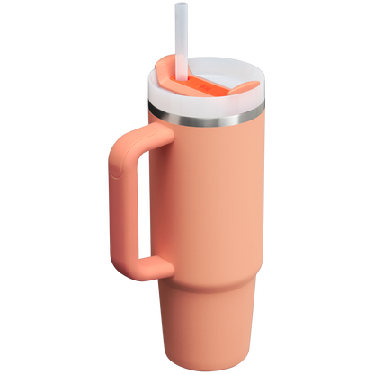 Insulated Travel The Quencher H2.0 Flowstate Tumbler | Stanley Create D331C - Double-Wall Vacuum Insulated Travel Tumbler with Straw Detail