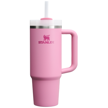 Insulated Travel The Quencher H2.0 Flowstate Tumbler | Stanley Create D331C - Double-Wall Vacuum Insulated Travel Tumbler with Straw - Peony