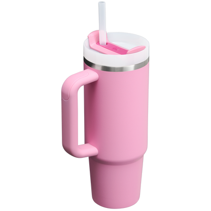 Insulated Travel The Quencher H2.0 Flowstate Tumbler | Stanley Create D331C - Double-Wall Vacuum Insulated Travel Tumbler with Straw Detail