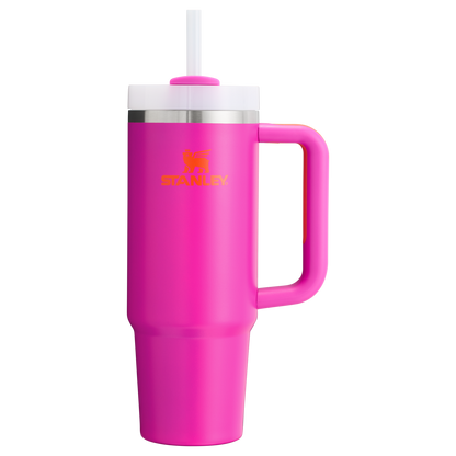 Insulated Travel The Quencher H2.0 Flowstate Tumbler | Stanley Create D331C - Double-Wall Vacuum Insulated Travel Tumbler with Straw Detail