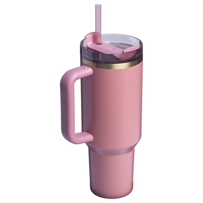 Splash-Resistant FlowState The Quencher H2.0 Flowstate Tumbler  | Stanley Create D332L - 40oz Large Capacity Car-Cup Friendly Quencher Detail