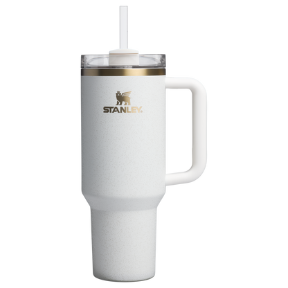 Car-Cup Friendly The Quencher H2.0 Flowstate Tumbler D050X - Premium Stainless Steel Straw Cup for All-Day Hydration - Cream Moon