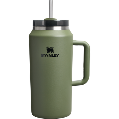 Splash-Resistant FlowState The Quencher H2.0 Flowstate Tumbler D033Q - Double-Wall Vacuum Insulated Travel Tumbler with Straw - Dried Pine