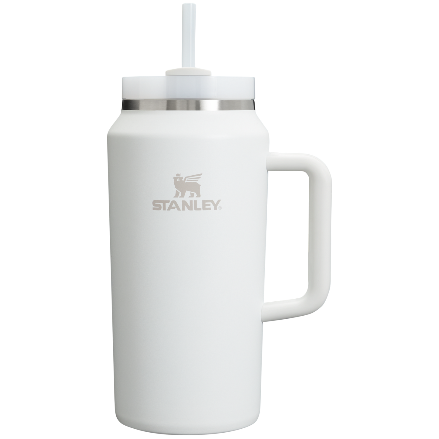 Splash-Resistant FlowState The Quencher H2.0 Flowstate Tumbler D033Q - Double-Wall Vacuum Insulated Travel Tumbler with Straw - Frost