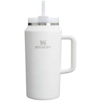 Splash-Resistant FlowState The Quencher H2.0 Flowstate Tumbler D033Q - Double-Wall Vacuum Insulated Travel Tumbler with Straw - Frost