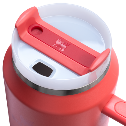Splash-Resistant FlowState The Quencher H2.0 Flowstate Tumbler D033Q - Double-Wall Vacuum Insulated Travel Tumbler with Straw Detail