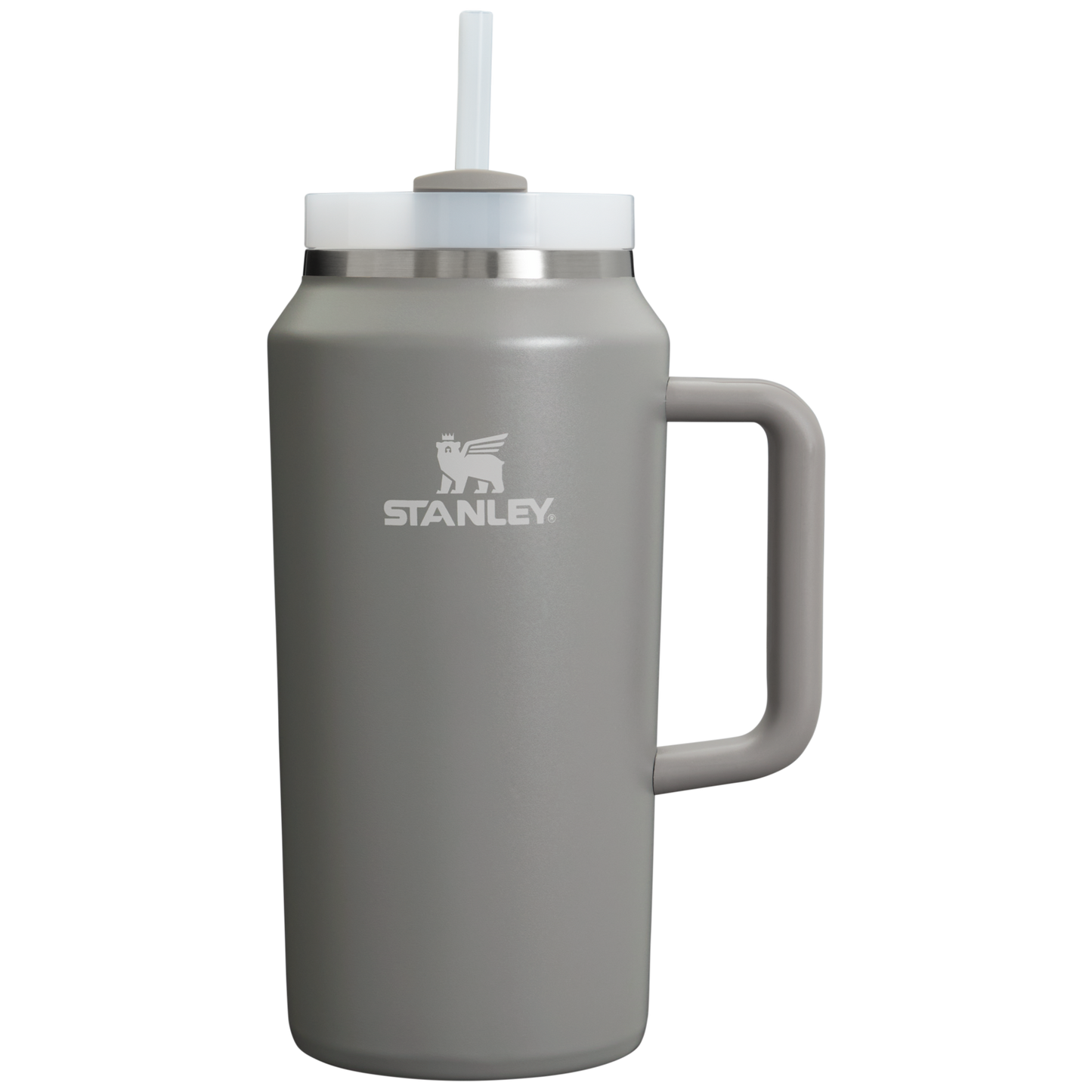 Splash-Resistant FlowState The Quencher H2.0 Flowstate Tumbler D033Q - Double-Wall Vacuum Insulated Travel Tumbler with Straw - Stone