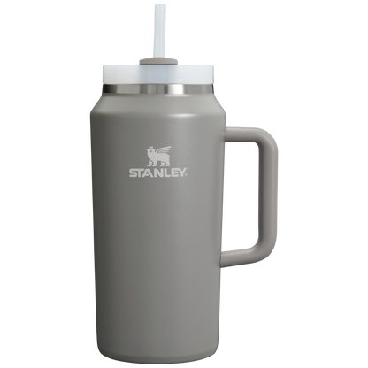 Splash-Resistant FlowState The Quencher H2.0 Flowstate Tumbler D033Q - Double-Wall Vacuum Insulated Travel Tumbler with Straw - Stone