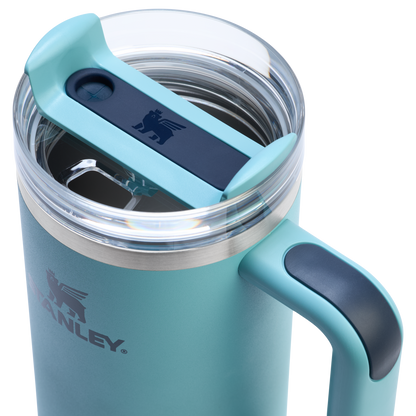 Insulated Travel The Quencher H2.0 Flowstate Tumbler | Stanley Create D331C - Double-Wall Vacuum Insulated Travel Tumbler with Straw Detail