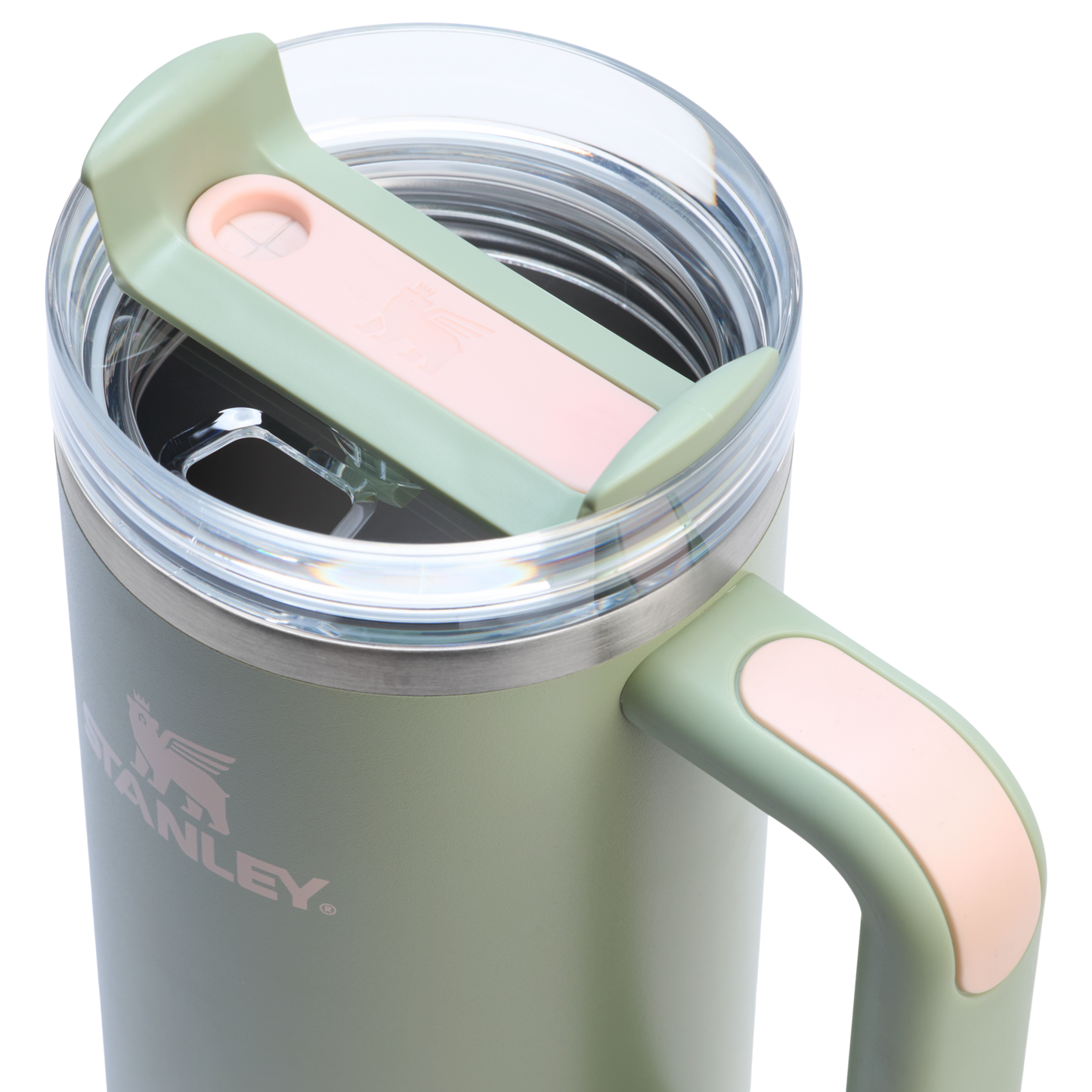 Insulated Travel The Quencher H2.0 Flowstate Tumbler | Stanley Create D331C - Double-Wall Vacuum Insulated Travel Tumbler with Straw Detail