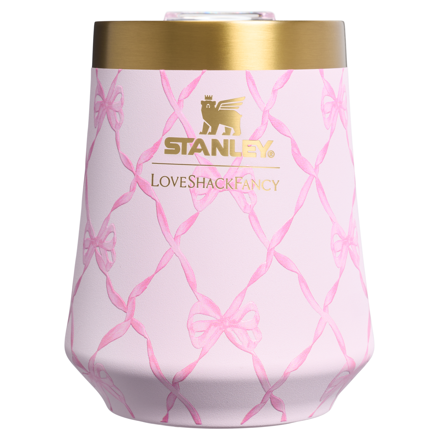 Vacuum Insulated Wine Stanley 1913 x LoveShackFancy Holiday Reserve Wine Tumbler D204X - Shatterproof Flavor-Preserving Cocktail Tumbler with Lid Detail