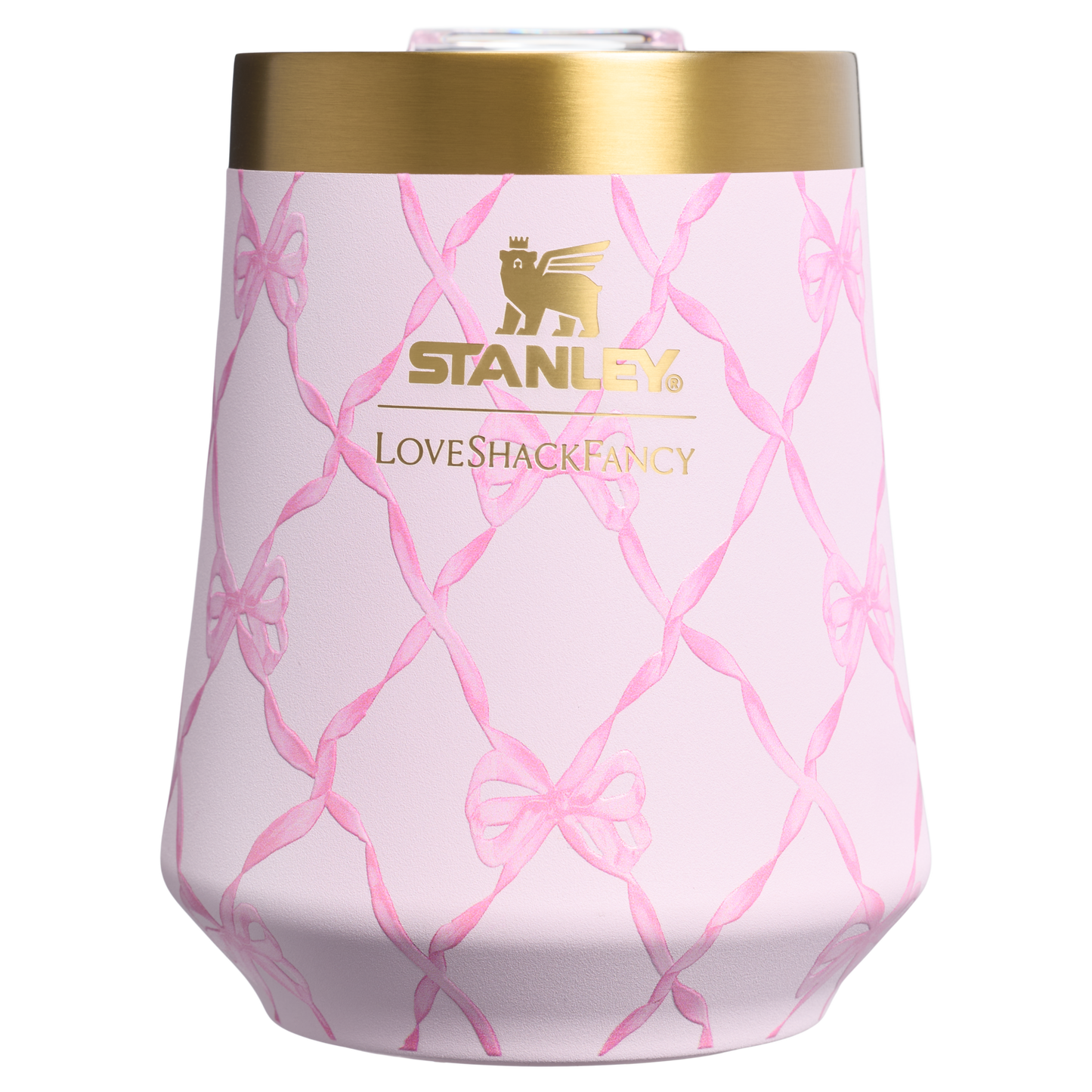 Shatterproof Luxury Stanley 1913 x LoveShackFancy Holiday Reserve Wine Tumbler D367F - Elegant Stemless Vacuum Insulated Wine Tumbler Detail