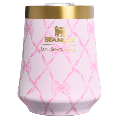 Shatterproof Luxury Stanley 1913 x LoveShackFancy Holiday Reserve Wine Tumbler D367F - Elegant Stemless Vacuum Insulated Wine Tumbler Detail